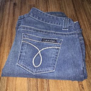 Calvin Klein low rise boot cut jeans
